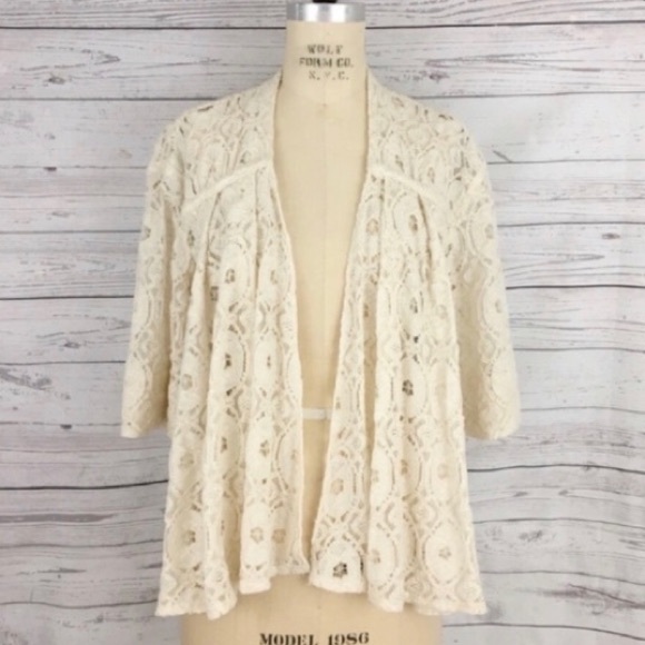 🦋 ANTHROPOLOGIE BETH BOWLEY LACE CARDIGAN - Picture 2 of 7